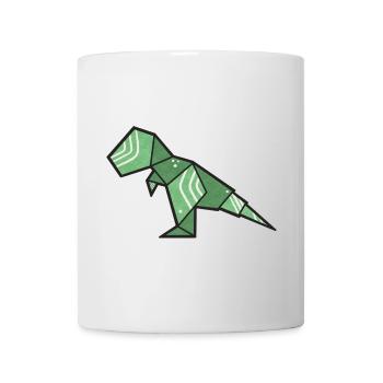 T-Rex Dino Origami Style - Mug - white - Front