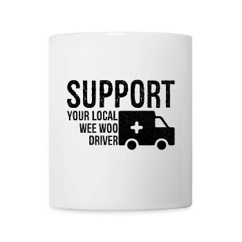Soutenez votre chauffeur Wee Woo local - Mug blanc - blanc - Devant