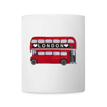 London roter Bus Doppeldecker England Tourist City - Tasse - Weiß - Vorne