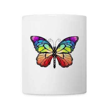Rainbow pride butterfly - Mug - white - Front