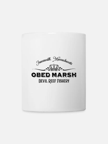 OBED MARSH fishery logo (noir) - Innsmouth - Mug blanc - blanc