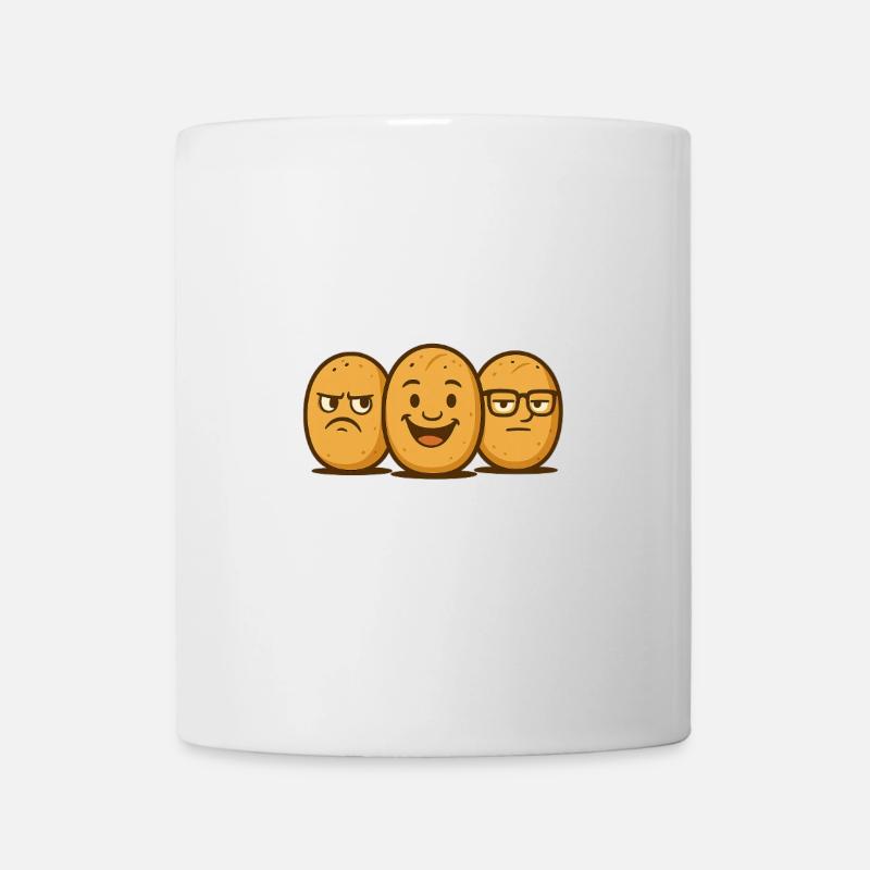 Brötchenbande – Coole Brotgesichter im Retro-Style - Tasse - Weiß