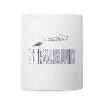 Stralsund Möwe & Moin Ostsee - Tasse - Weiß - Vorne