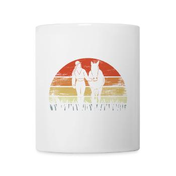 Vintage Reiterin - Tasse - Weiß - Vorne