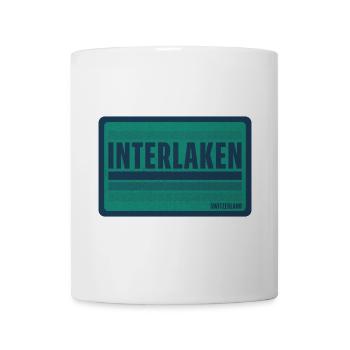 Interlaken Retro Abzeichen - Tasse - Weiß - Vorne