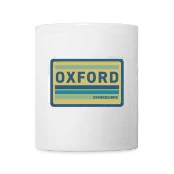 Écusson vintage de l’insigne de style Oxford - Mug blanc - blanc - Devant