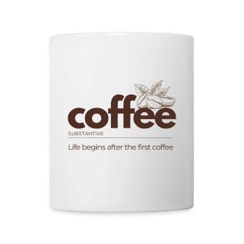 Coffee – Life Begins After the First Cup - Tasse - Weiß - Vorne