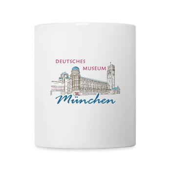 München Deutsches Museum Handzeichnung - Tasse - Weiß - Vorne