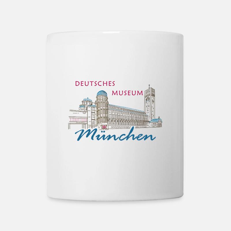 München Deutsches Museum Handzeichnung - Tasse - Weiß
