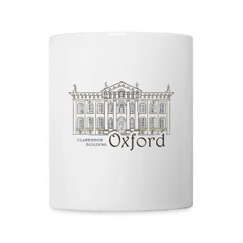 Oxford, Handzeichnung Clarendon-Gebäude, England - Tasse - Weiß - Vorne