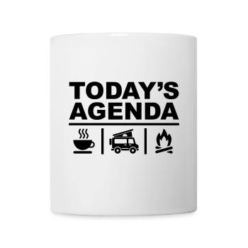 Todays Agenda - Tasse - Weiß - Vorne