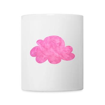 rosa Wolke Flausch Pelz Himmel kuschelig pink - Tasse - Weiß - Vorne