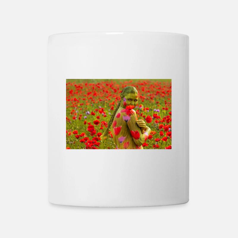 NatureArt RED POPPY - Mug blanc - blanc