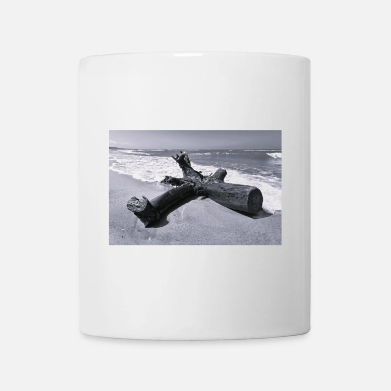 Tree branch, sea panorama, marine nature - Mug - white