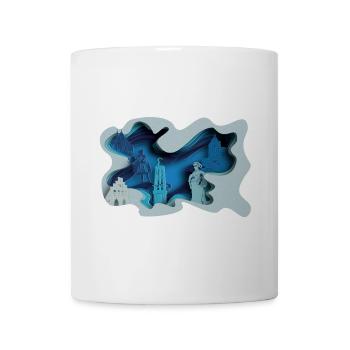Moers city silhouette in hydrographic look - Mug - white - Front