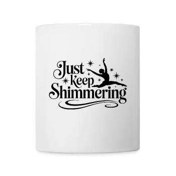 Just Keep Shimmer nageur synchronisé - Mug blanc - blanc - Devant