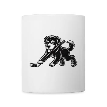 Cooler minimalistischer Husky Hockeyspieler - Tasse - Weiß - Vorne