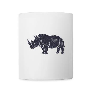 Sternen-Nashorn mit Galaxy-Hintergrund - Tasse - Weiß - Vorne