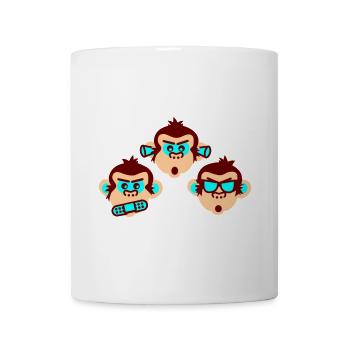 three wise monkeys - Tasse - Weiß - Vorne