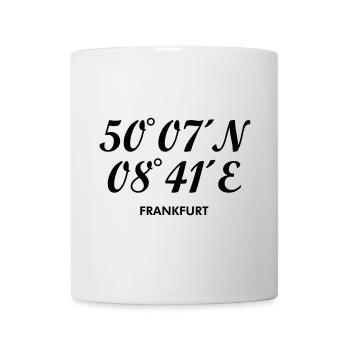 Frankfurter Koordinaten Frankfurt - Tasse - Weiß - Vorne