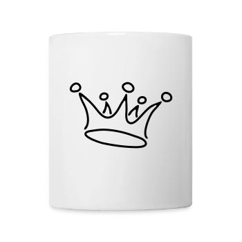 couronne noire - Mug blanc - blanc - Devant