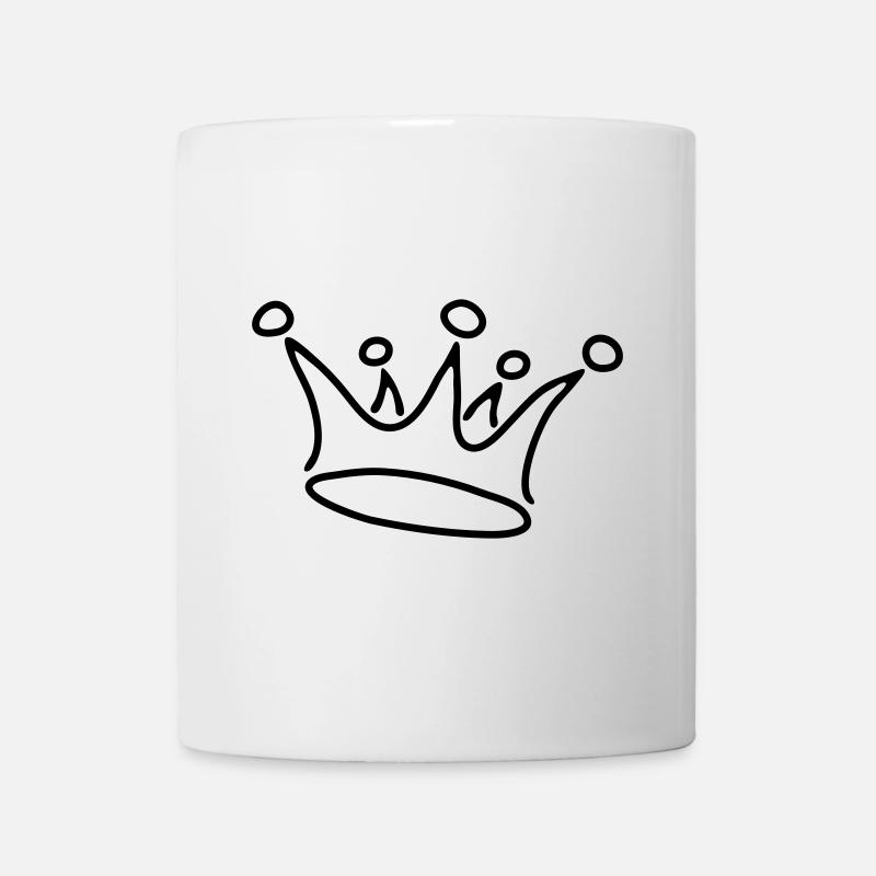 schwarze Krone - Tasse - Weiß