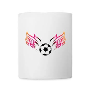 Flügel-Fußball-Design mit Dynamik - Tasse - Weiß - Vorne