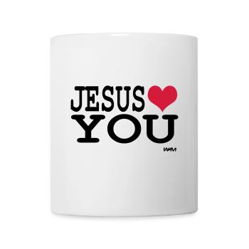 Jesus loves you Message d'amour et de foi  - Mug blanc - blanc - Devant