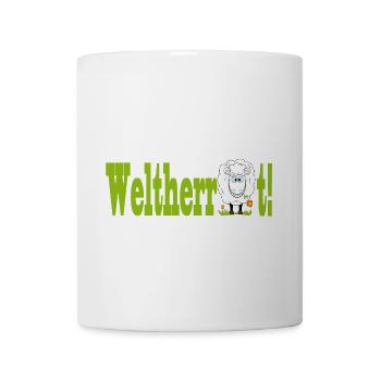 Weltherrschaft - Schaf - Tasse - Weiß - Vorne