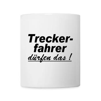 Traktor , Trecker , Trecker , Treckerfahrer(25) - Tasse - Weiß - Vorne