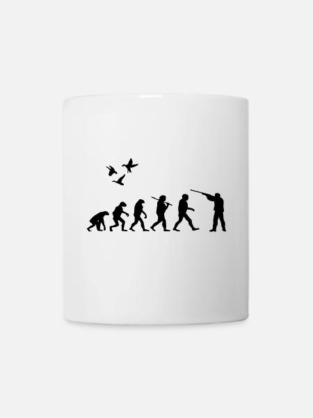 Evolution chasseur - Mug blanc - blanc
