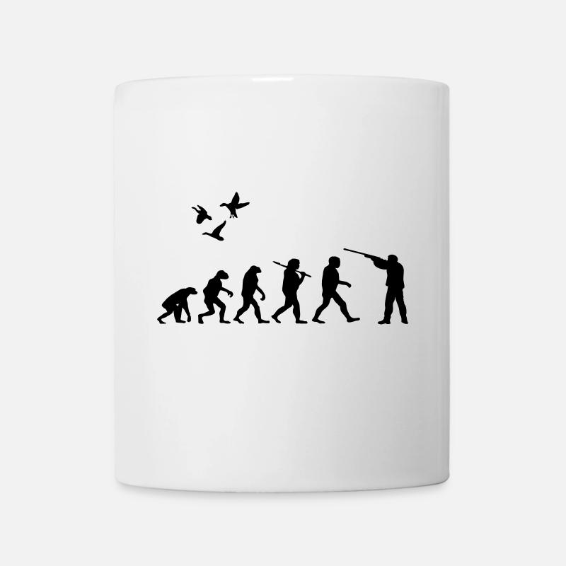 Evolution chasseur - Mug blanc - blanc