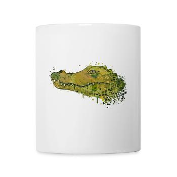 Detailreiches Krokodil Kopf Graffiti - Tasse - Weiß - Vorne