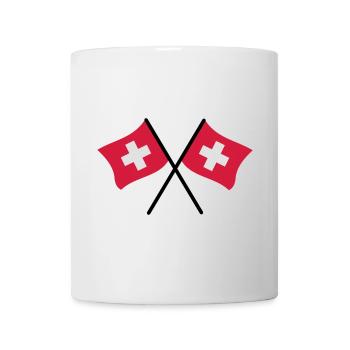 Schweizer Flaggen - Tasse - Weiß - Vorne