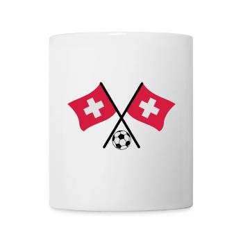 drapeau suisse de football - Mug blanc - blanc - Devant