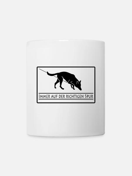 Fährtenhund invertiert - Tasse - Weiß