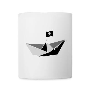 Papier Piratenschiff - Tasse - Weiß - Vorne
