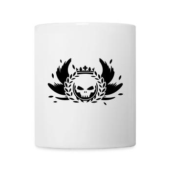 Skull Schädel mit Krone,Flügel und Lorbeerkranz - Tasse - Weiß - Vorne