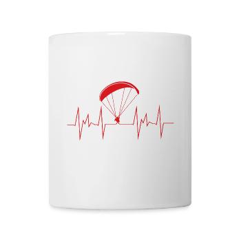 herzschlag gleitschirm - Tasse - Weiß - Vorne