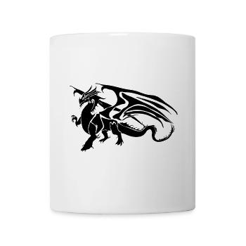 schwarzer Drache - Tasse - Weiß - Vorne