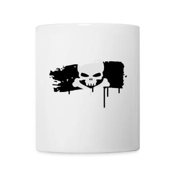 pirate flag painted with a brush stroke - Mug - white - Front