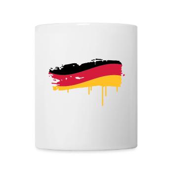 Allemagne flag peint avec un coup de pinceau - Mug blanc - blanc - Devant