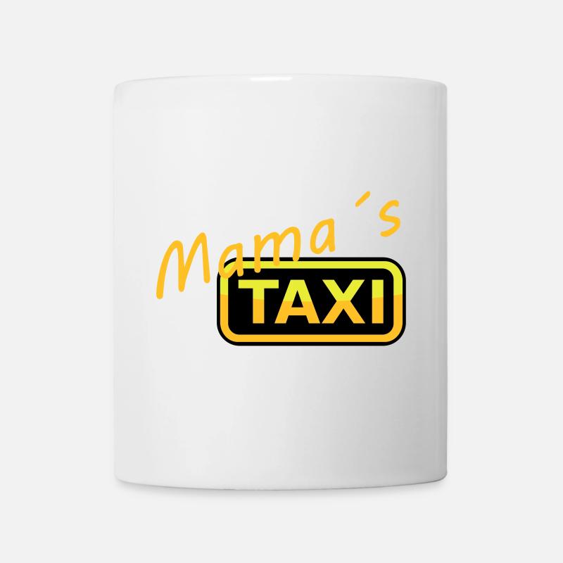 Humorvolles Mamas Taxi Schild - Tasse - Weiß