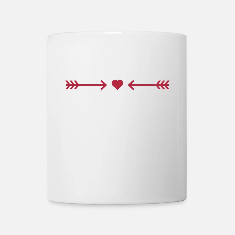 Herz Pfeile Liebe Romantik Symbol Armor verliebt - Tasse - Weiß