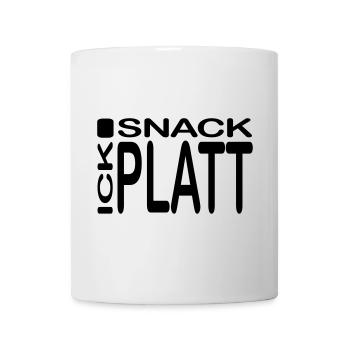 Ick snack Platt - Tasse - Weiß - Vorne