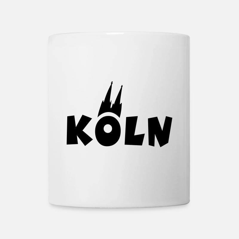 Köln mit Kölner Dom - Tasse - Weiß