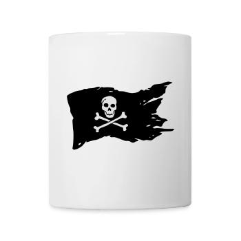 Piratenflagge (Farben anpassbar!) - Tasse - Weiß - Vorne