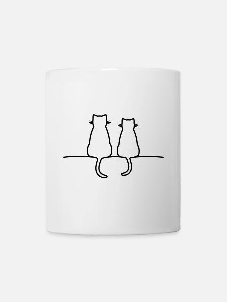 niedliche Katzen Katze Liebe Freundschaft - Tasse - Weiß
