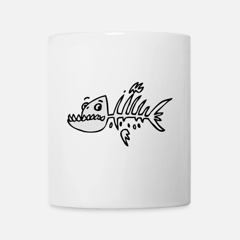 skeleton fish - Mug - white