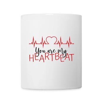 Tu es mon battement de cœur, battement de cœur - Mug blanc - blanc - Devant